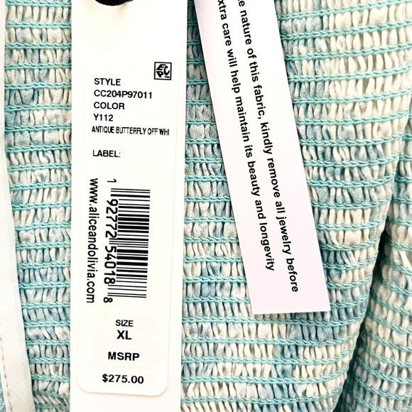 Alice + Olivia by Stacey Bendet NWT Kathlyn Floral Smocked Crop Top MSRP $275 XL - Picture 9 of 11